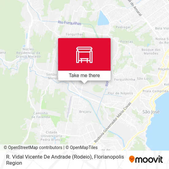 R. Vidal Vicente De Andrade (Rodeio) map
