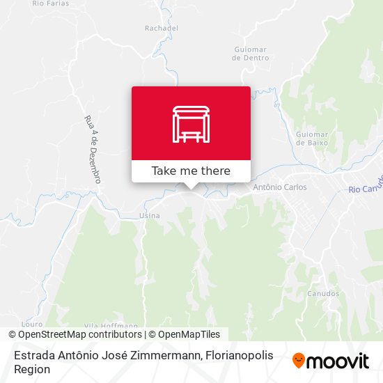 Estrada Antônio José Zimmermann map