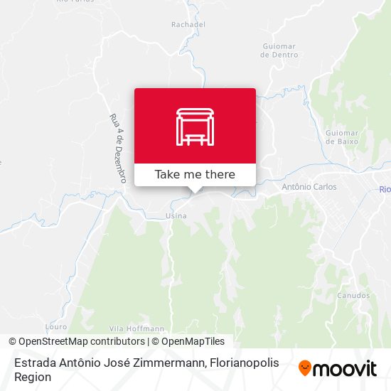 Estrada Antônio José Zimmermann map