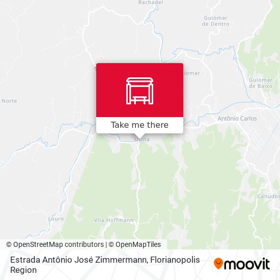 Estrada Antônio José Zimmermann map