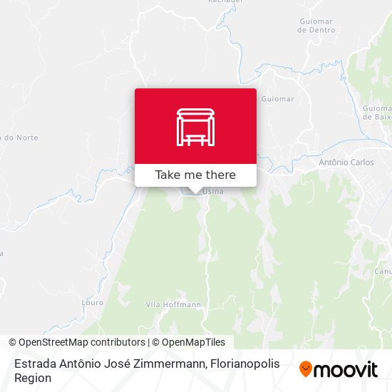 Estrada Antônio José Zimmermann map