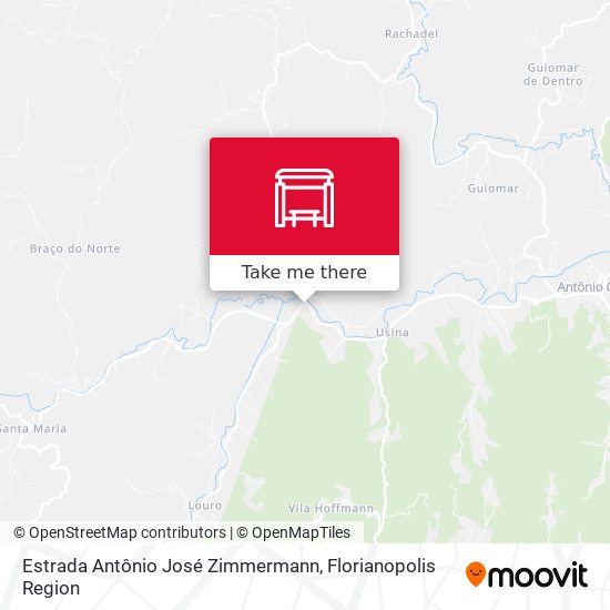 Estrada Antônio José Zimmermann map