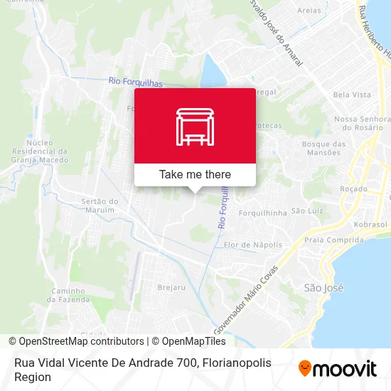 Rua Vidal Vicente De Andrade 700 map