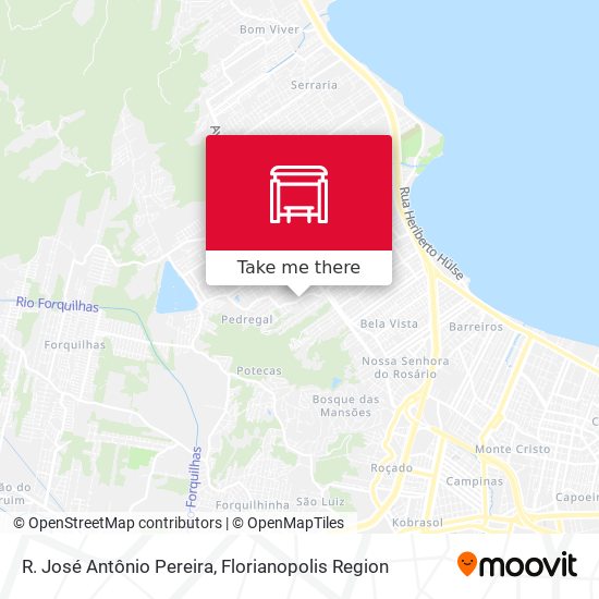 R. José Antônio Pereira map
