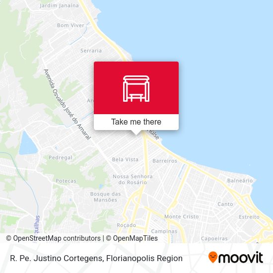 R. Pe. Justino Cortegens map