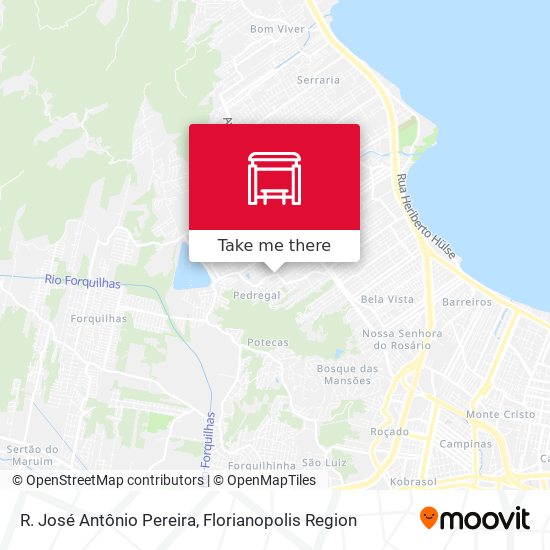R. José Antônio Pereira map