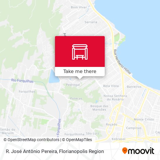 R. José Antônio Pereira map