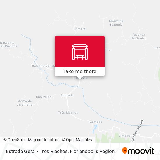 Estrada Geral - Três Riachos map