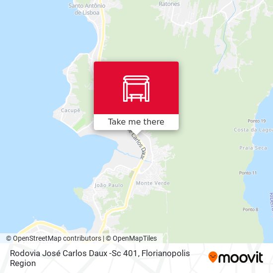 Rodovia José Carlos Daux -Sc 401 map