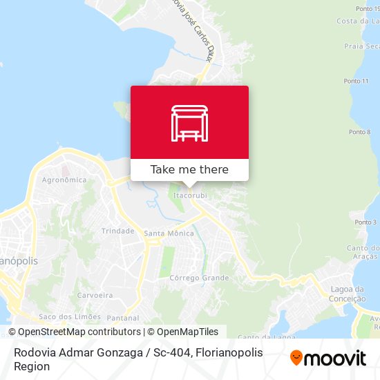Rodovia Admar Gonzaga / Sc-404 map