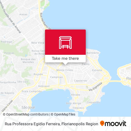 Mapa Rua Professora Egídio Ferreira