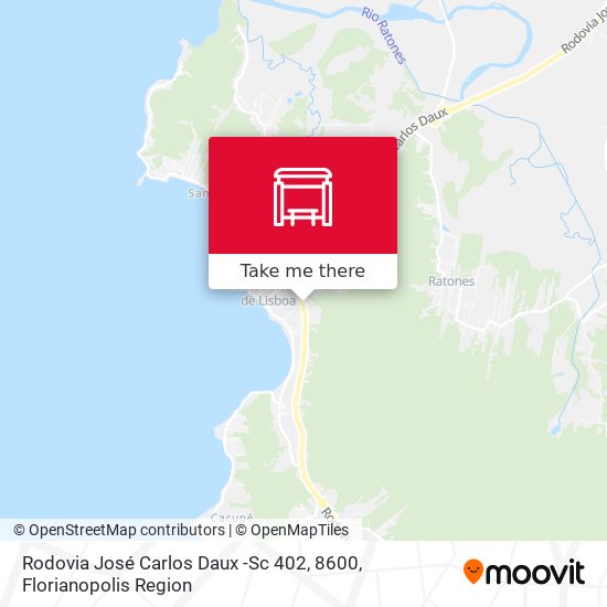 Mapa Rodovia José Carlos Daux -Sc 402, 8600