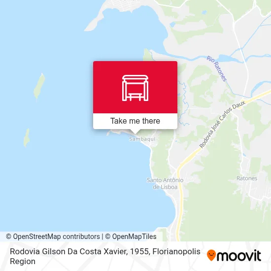 Rodovia Gilson Da Costa Xavier, 1955 map