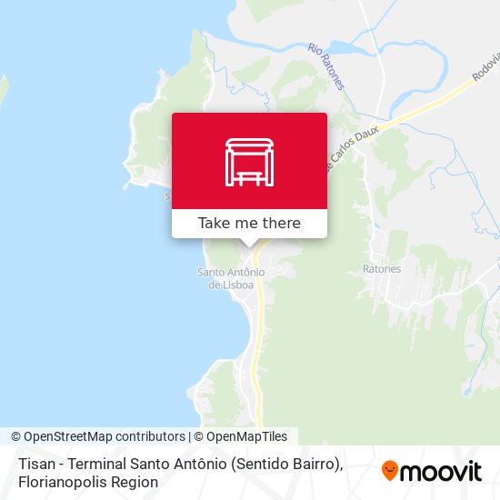 Mapa Tisan - Terminal Santo Antônio (Sentido Bairro)