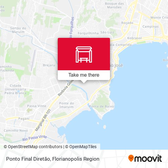 Ponto Final Diretão map
