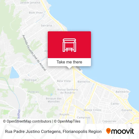 Rua Padre Justino Cortegens map