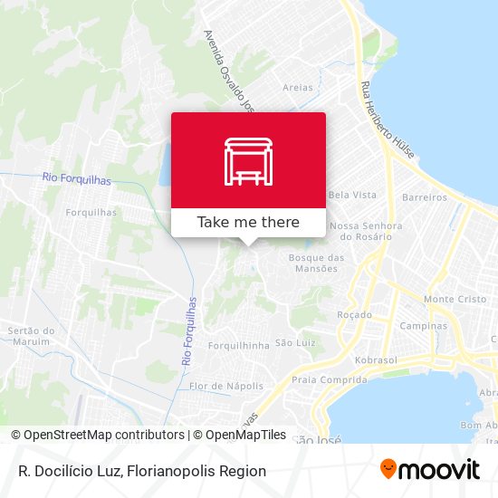 R. Docilício Luz map