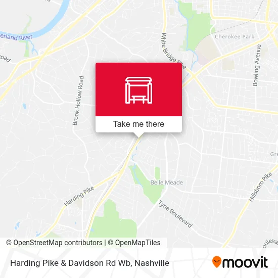 Harding Pike & Davidson Rd Wb map