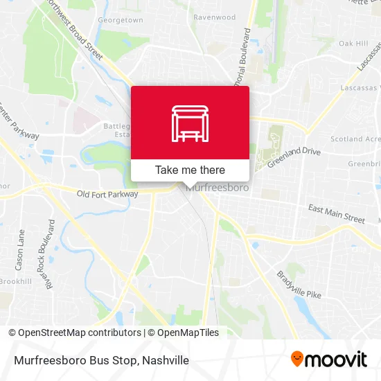 Mapa de Murfreesboro Bus Stop