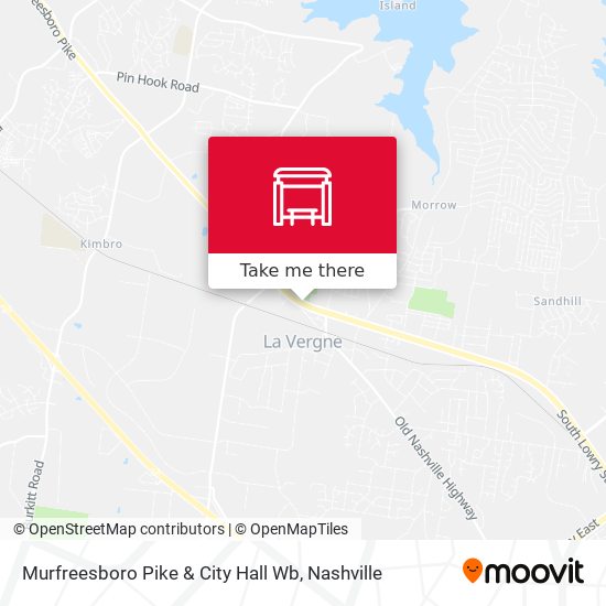 Murfreesboro Pike & City Hall Wb map