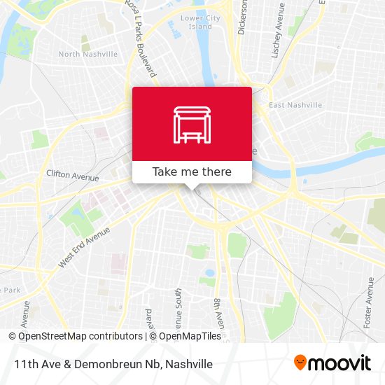 11th Ave & Demonbreun Nb map