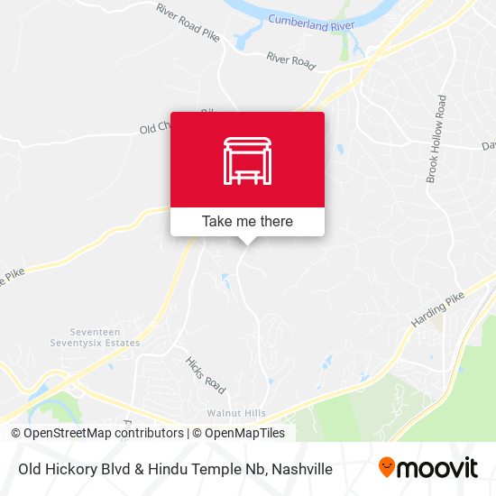 Old Hickory Blvd & Hindu Temple Nb map