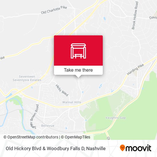 Old Hickory Blvd & Woodbury Falls D map