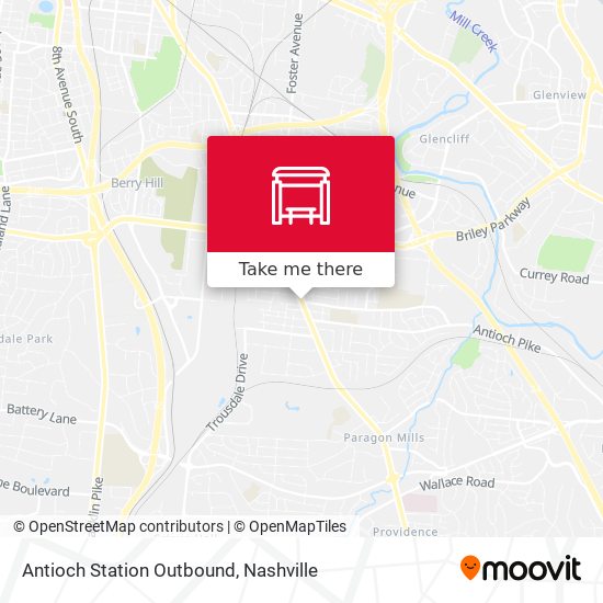 Antioch Station Outbound map