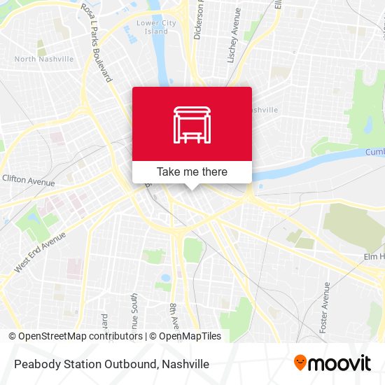 Peabody Station Outbound map