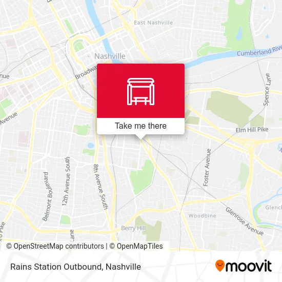 Rains Station Outbound map