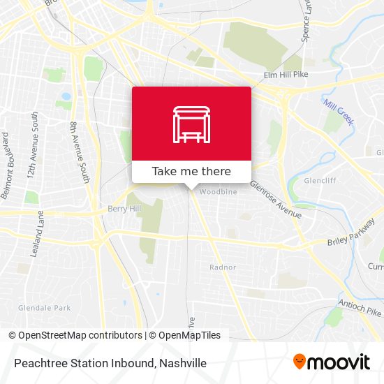 Peachtree Station Inbound map
