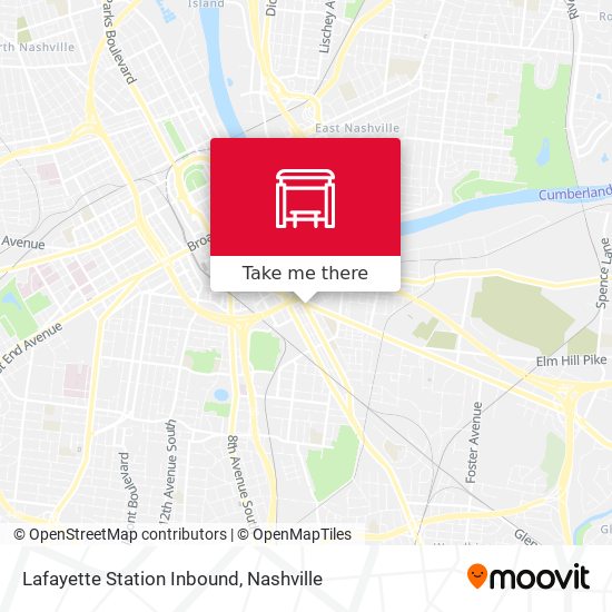 Lafayette Station Inbound map