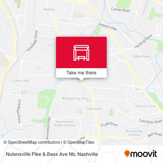 Nolensville Pike & Bass Ave Nb map