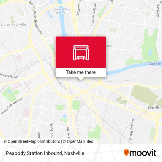 Peabody Station Inbound map