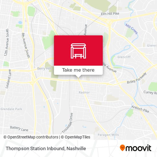 Thompson Station Inbound map