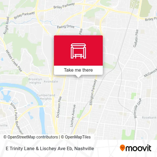 E Trinity Lane & Lischey Ave Eb map