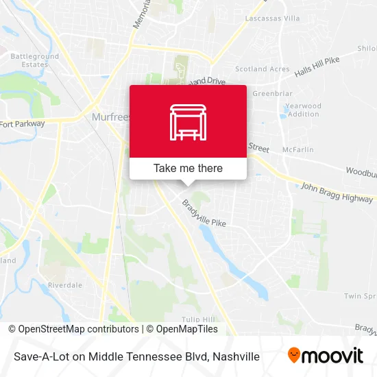 Mapa de Save-A-Lot on Middle Tennessee Blvd