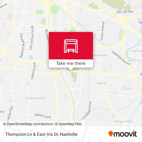 Thompson Ln & East Iris Dr map