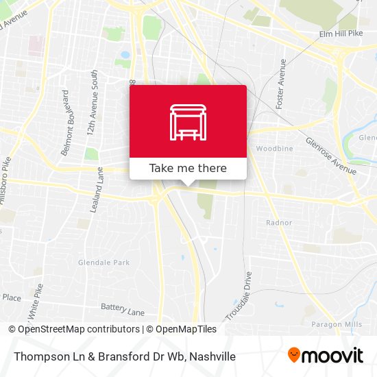 Thompson Ln & Bransford Dr Wb map