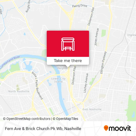 Mapa de Fern Ave & Brick Church Pk Wb