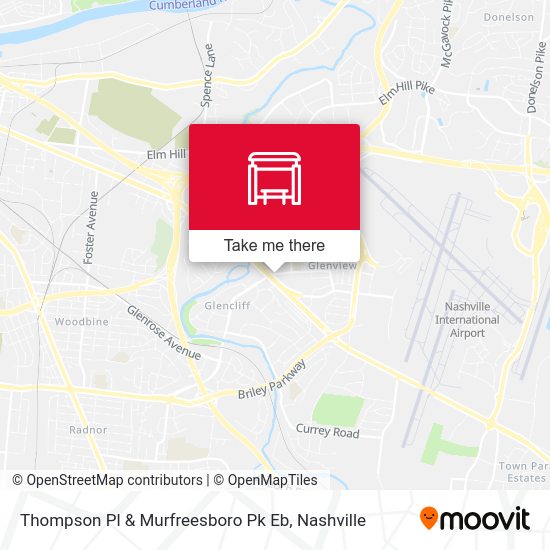 Thompson Pl & Murfreesboro Pk Eb map