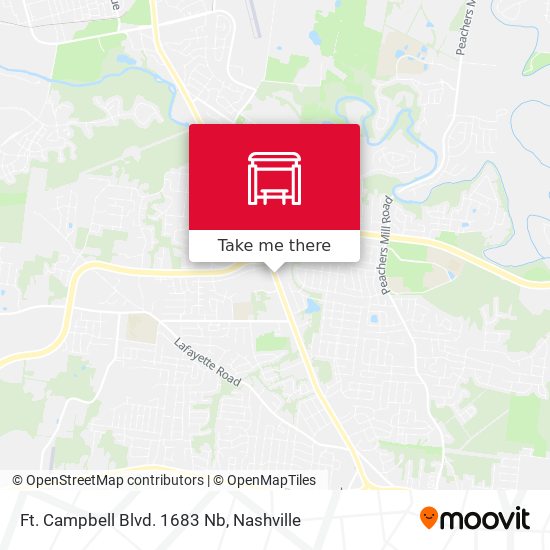 Ft. Campbell Blvd. 1683 Nb map