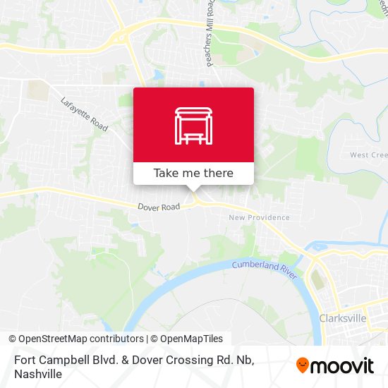 Fort Campbell Blvd. & Dover Crossing Rd. Nb map