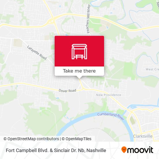 Fort Campbell Blvd. & Sinclair Dr. Nb map