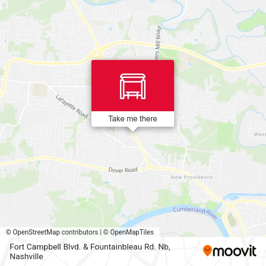Mapa de Fort Campbell Blvd. & Fountainbleau Rd. Nb