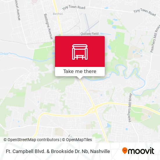 Ft. Campbell Blvd. & Brookside Dr. Nb map