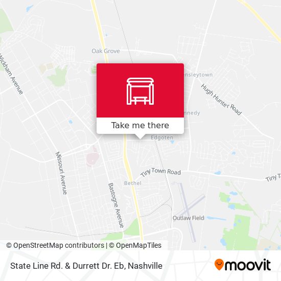 State Line Rd. & Durrett Dr. Eb map