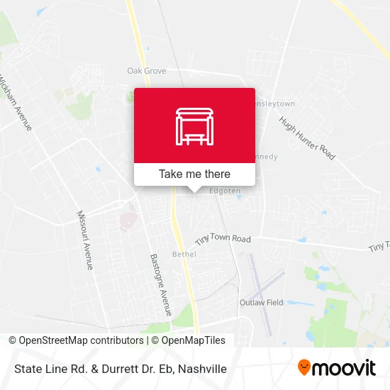 Mapa de State Line Rd. & Durrett Dr. Eb