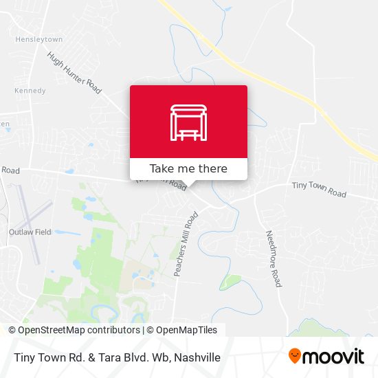 Mapa de Tiny Town Rd. & Tara Blvd. Wb