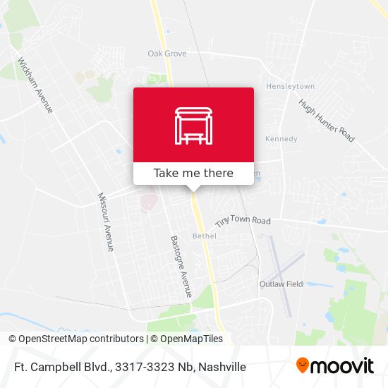 Ft. Campbell Blvd., 3317-3323 Nb map